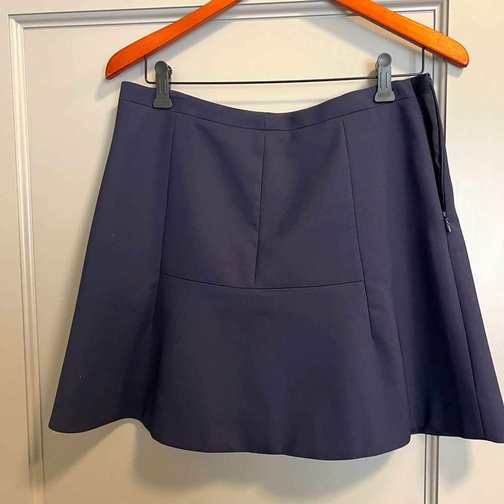 J crew a-line double crepe mini skirts (black and navy)